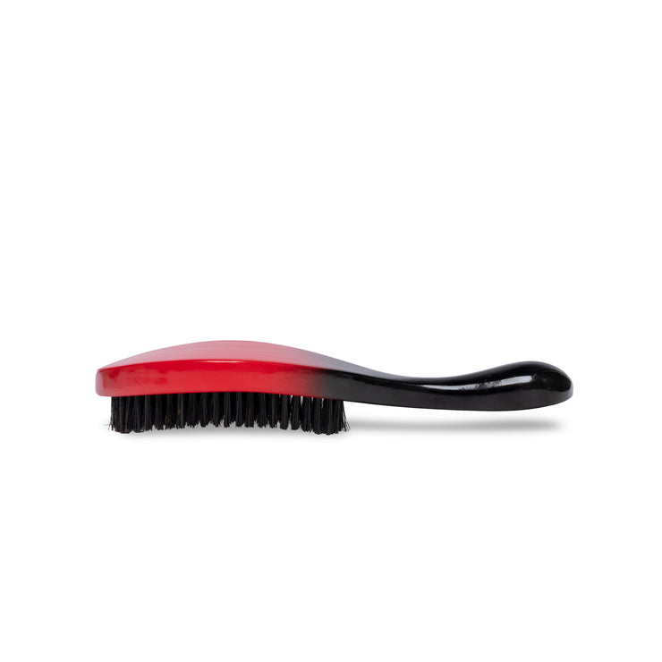 TH3 - Tremaire Hard Handle Wave Brush - Black and Red